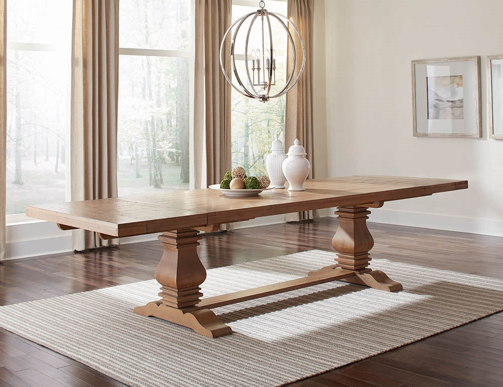 Florence 126 Solid Wood Dining Table w- Draw Leaf