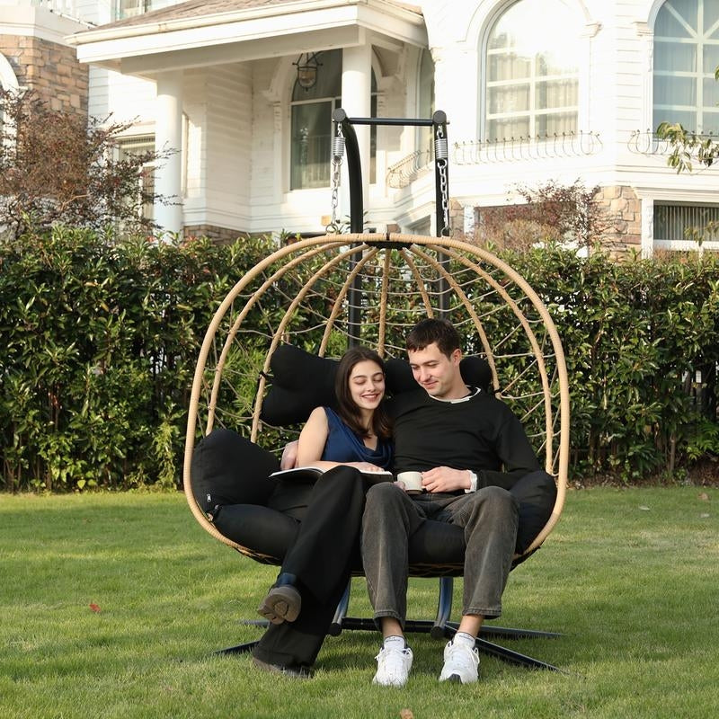 Double Hanging Egg Chair with