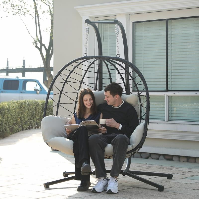 Double Hanging Egg Chair with