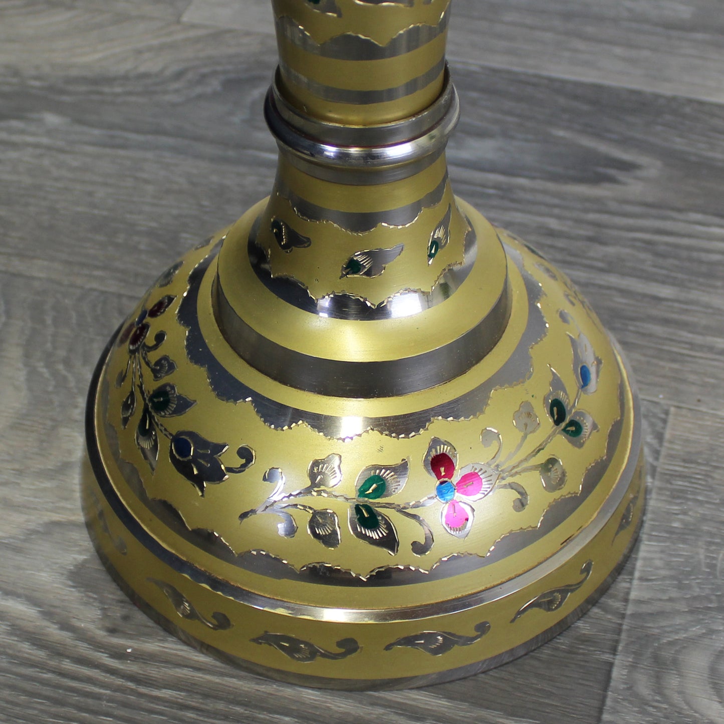Natural Geo Decorative Brass 30 Yellow/Gold Floral Floor Vase