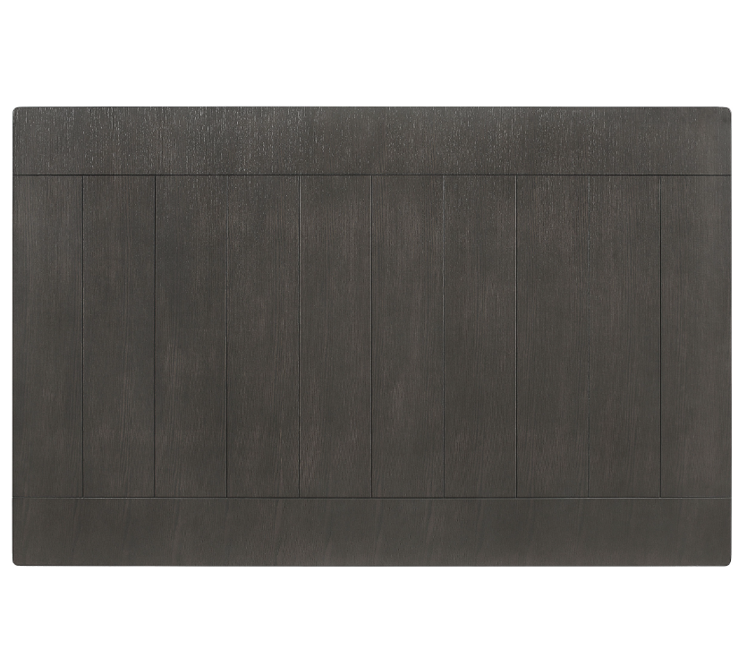 Dalila Rectangular Plank Top Dining Table Dark Grey