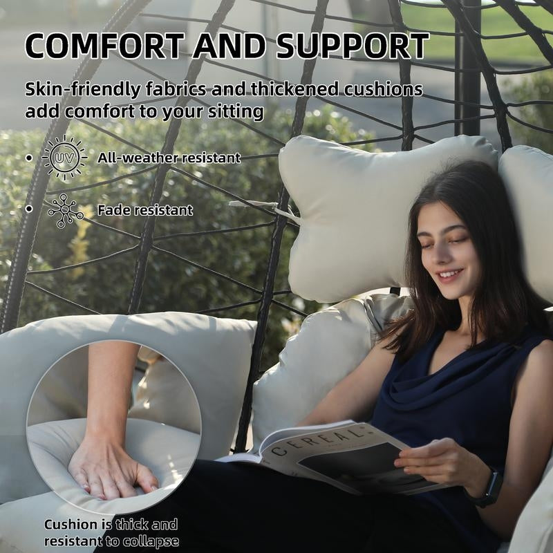 Double Hanging Egg Chair with