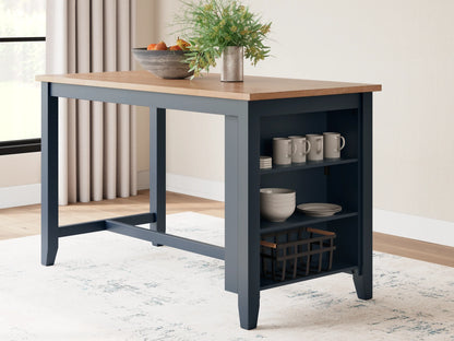 Gesthaven Counter Height Dining Table by Ashley Furniture D399-13 Natural/Blue